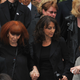 Rykiel attends the funeral of her friend Yves Saint Laurent with Jean-Paul Gaultier, Anouk Aimee. Image via Getty
